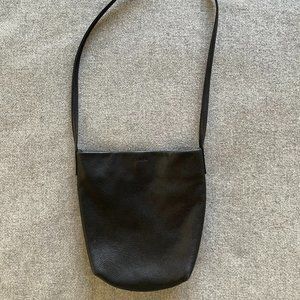 Baggu Black Leather Crossbody/Shoulder Bag